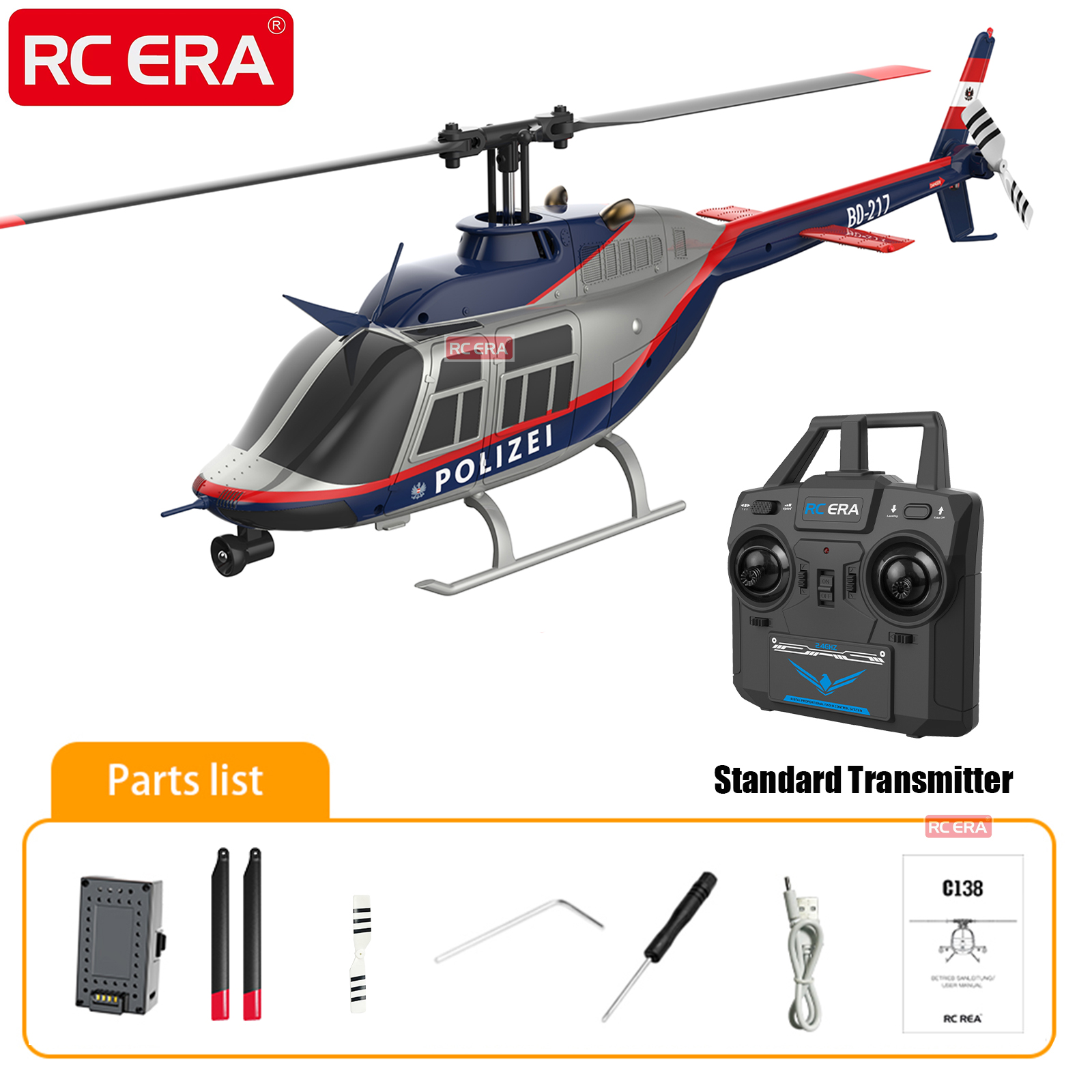 RC ERA C138 BELL 206 Jet Range - Rc Helicopter Gyro reseña y precio