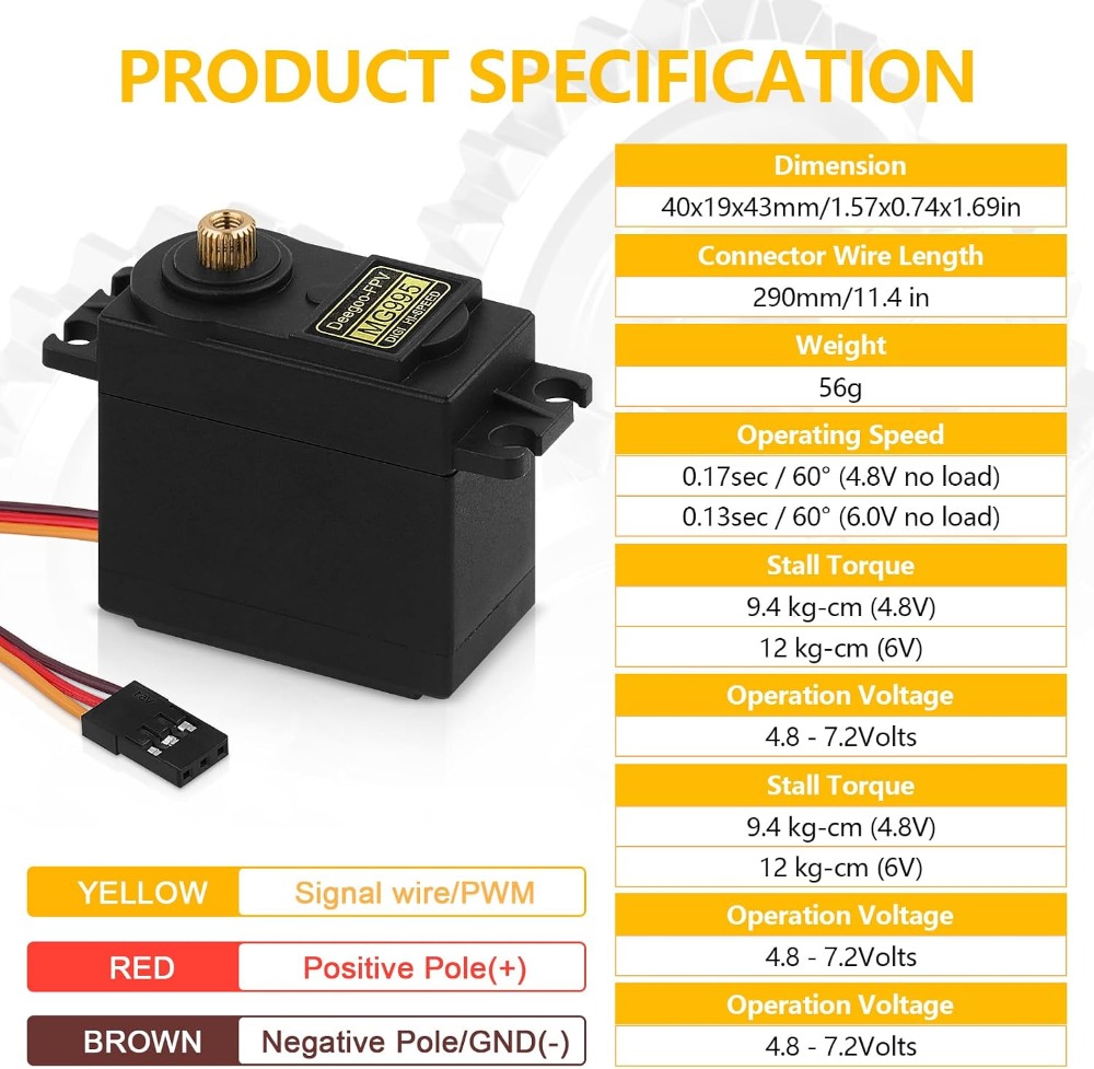 6pcs MG995 55G Micro Servo Mot - Rc Helicopter Mini reseña y precio