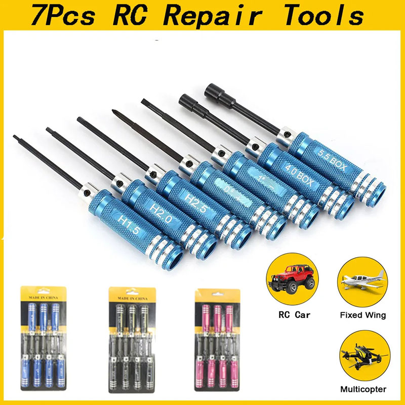 7Pcs 1.5 2.0 2.5mm RC Hex Driv - Rc Helicopter Tool Kit reseña y precio