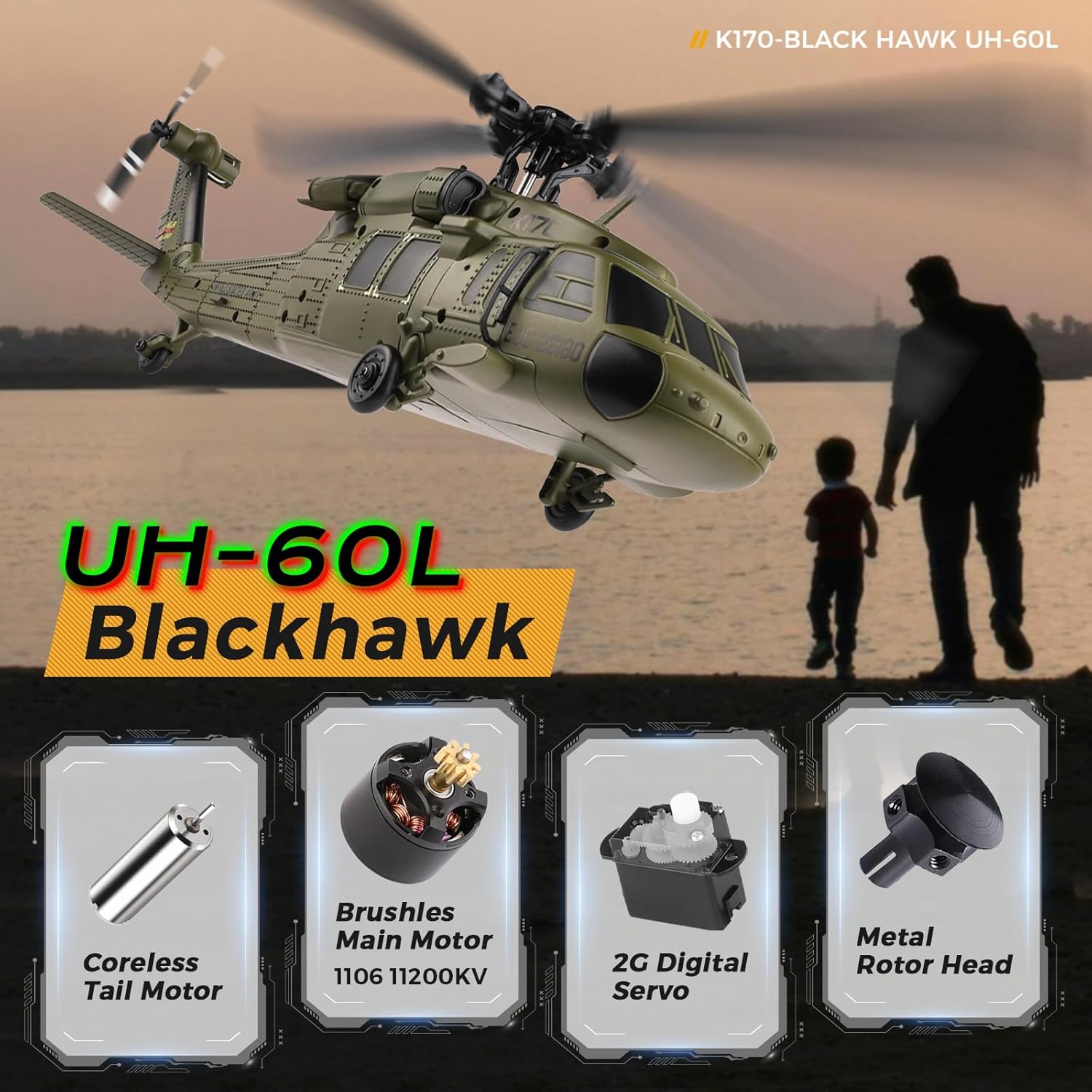 WLtoys K170 Brushless 4-CH RC  - Rc Helicopter Gyro reseña y precio