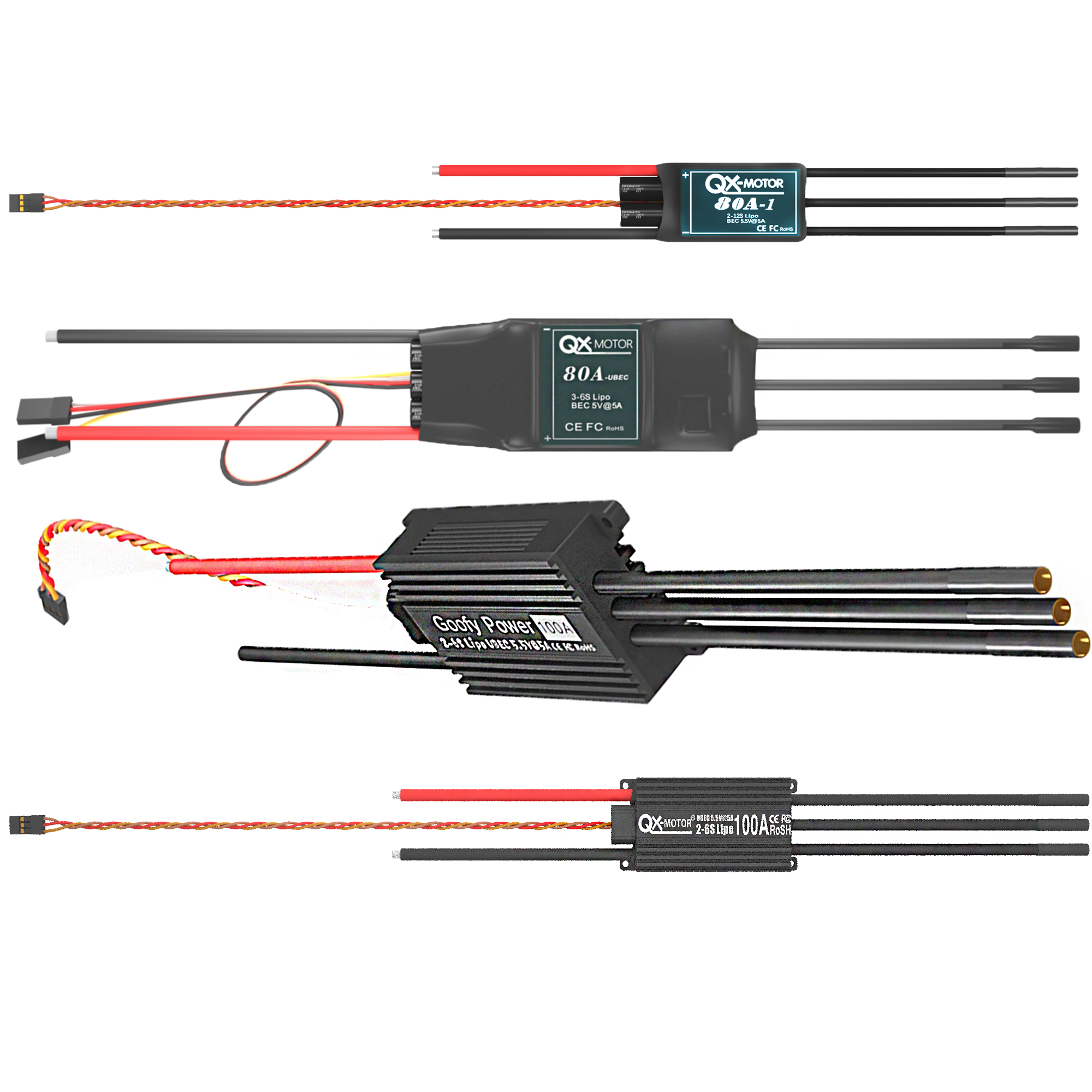 QX-MOTOR Brushless ESC series  - Rc Helicopter Battery reseña y precio