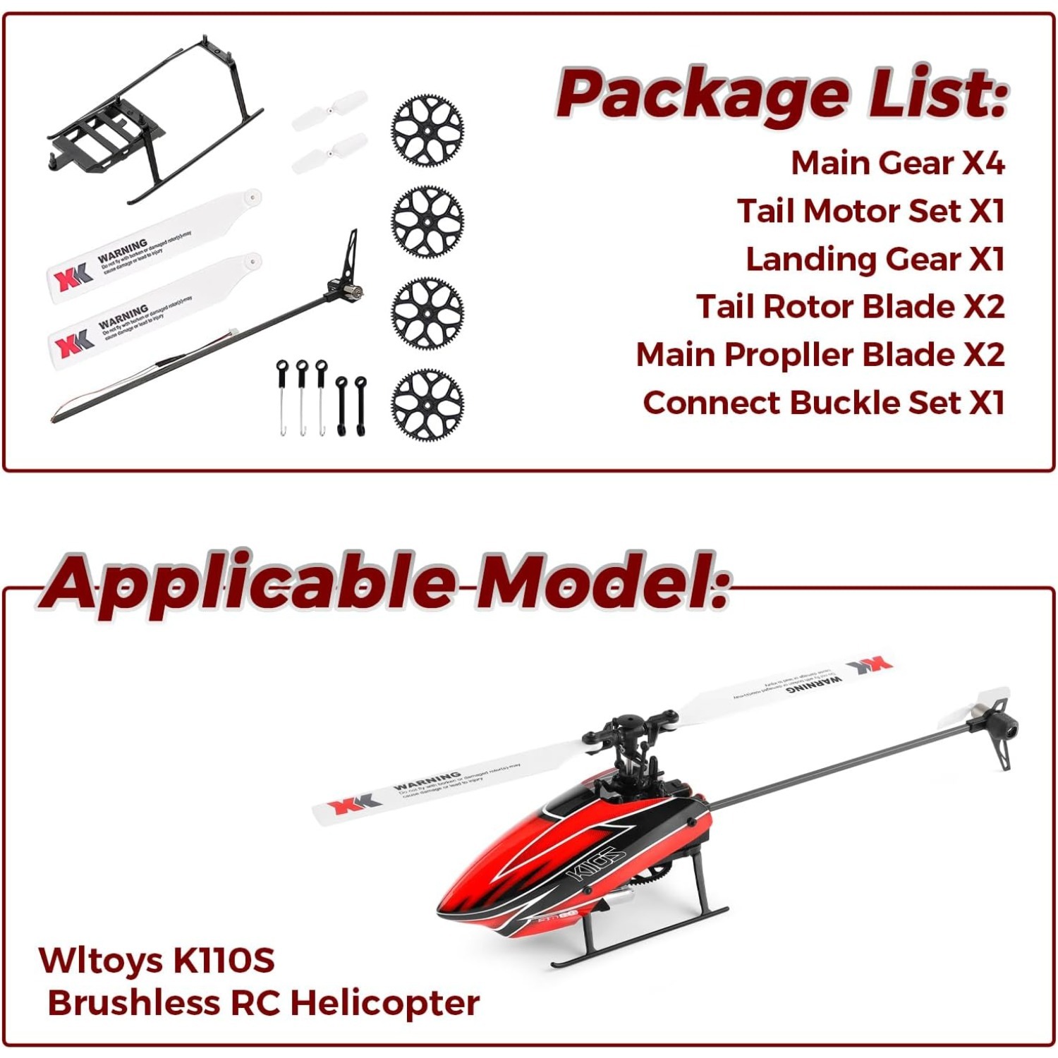 Spare Accessory Kit, Compatibl - Rc Helicopter Blade reseña y precio