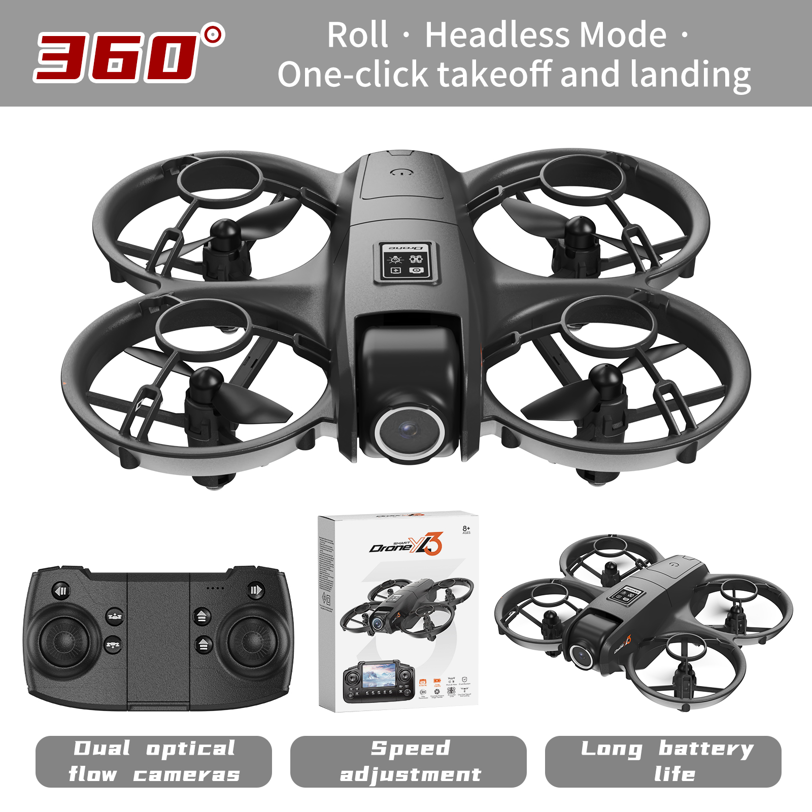 YL3 Remote-Controlled Drone wi - Rc Helicopter Case reseña y precio