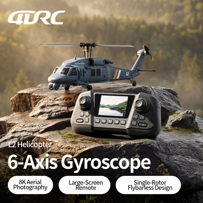 4DRC L2 RC Apache Military Fig - Rc Helicopter Single Rotor reseña y precio