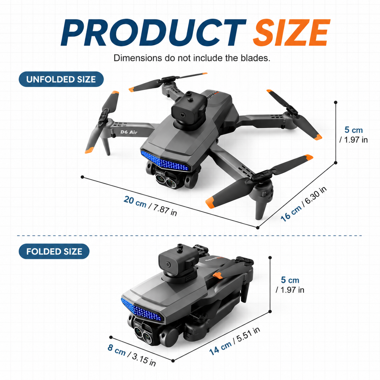 ZNLYRION D6 Air Foldable RC Dr - Rc Helicopter Bag reseña y precio