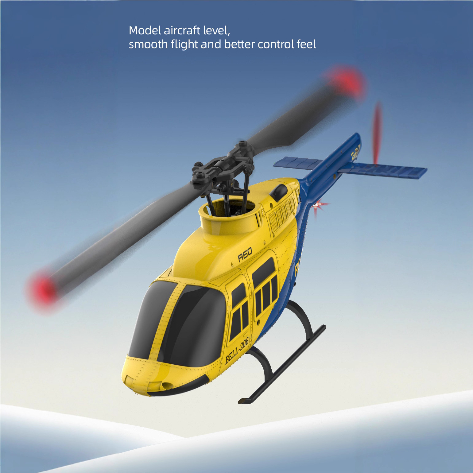 A60 1/42 Scale Bell 206 RC Hel - Rc Helicopter Single Rotor reseña y precio