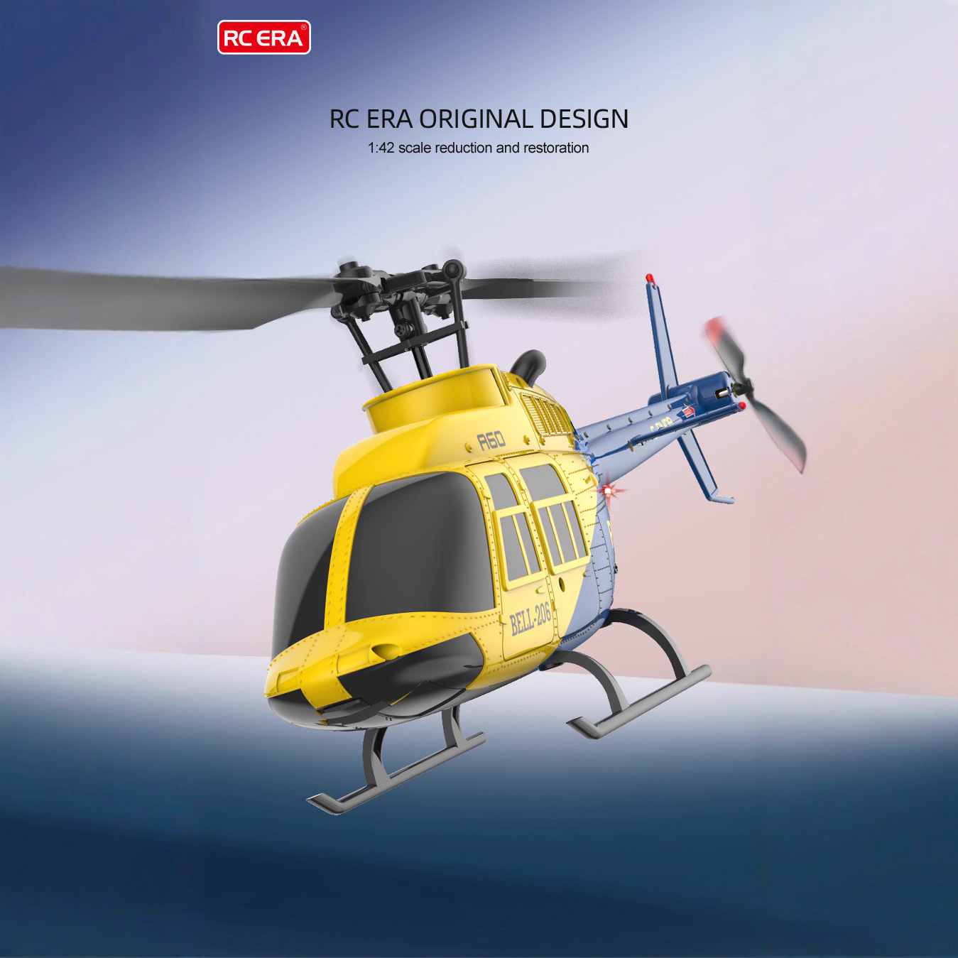 A60 1/42 Scale Bell 206 RC Hel - Rc Helicopter Single Rotor reseña y precio