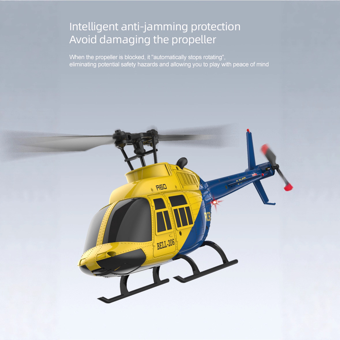 A60 1/42 Scale Bell 206 RC Hel - Rc Helicopter Single Rotor reseña y precio