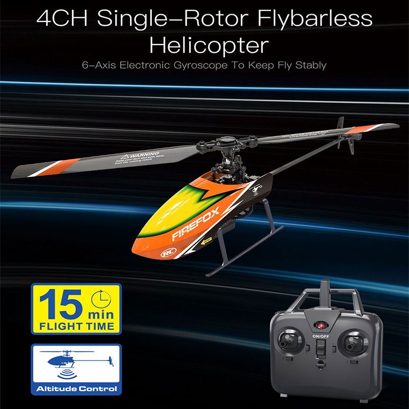 Single-Rotor Flybarless RC Hel - Rc Helicopter Single Rotor reseña y precio