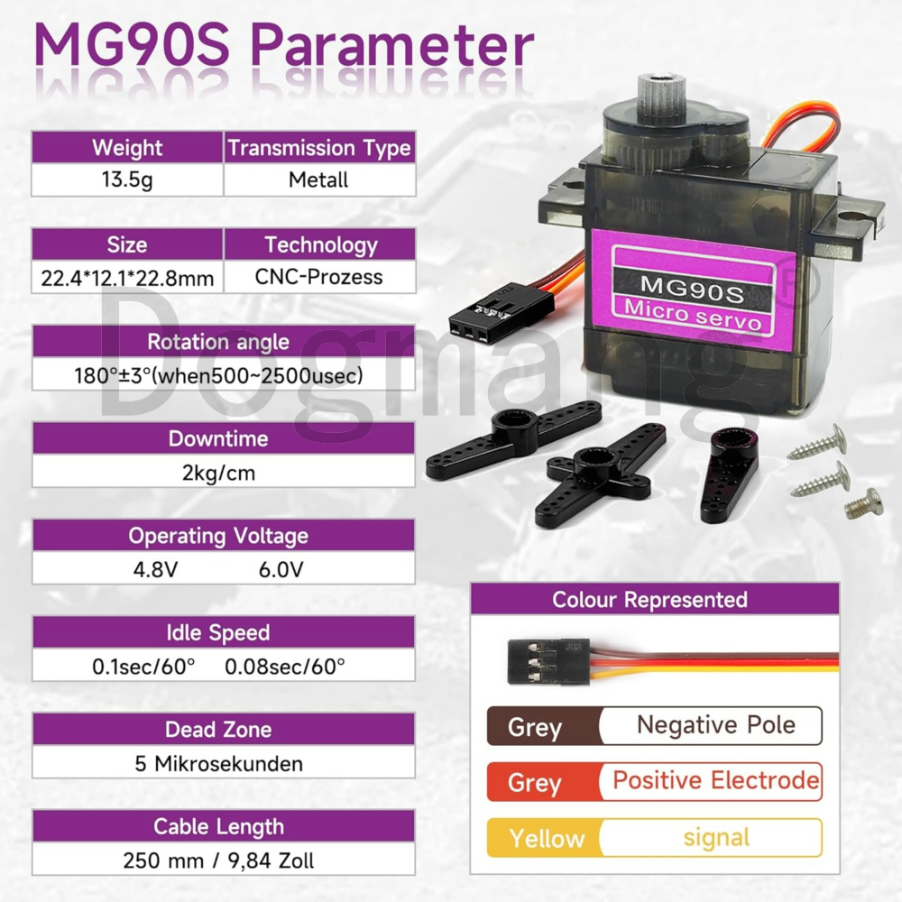 MG90S Servo 1/2/4/10/20/50 Pcs - Rc Helicopter Mini reseña y precio
