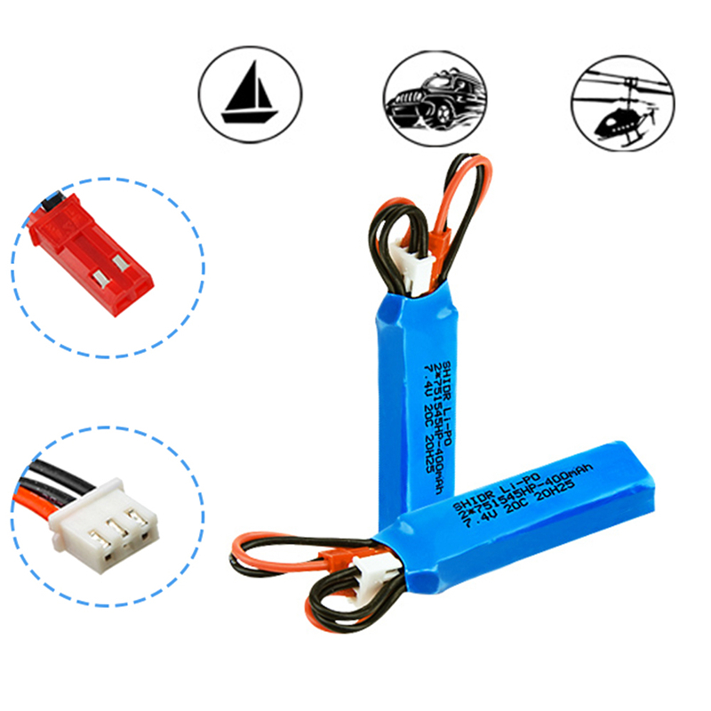 RC Car Battery 7.4V 400mah Lip - Rc Helicopter Parts reseña y precio